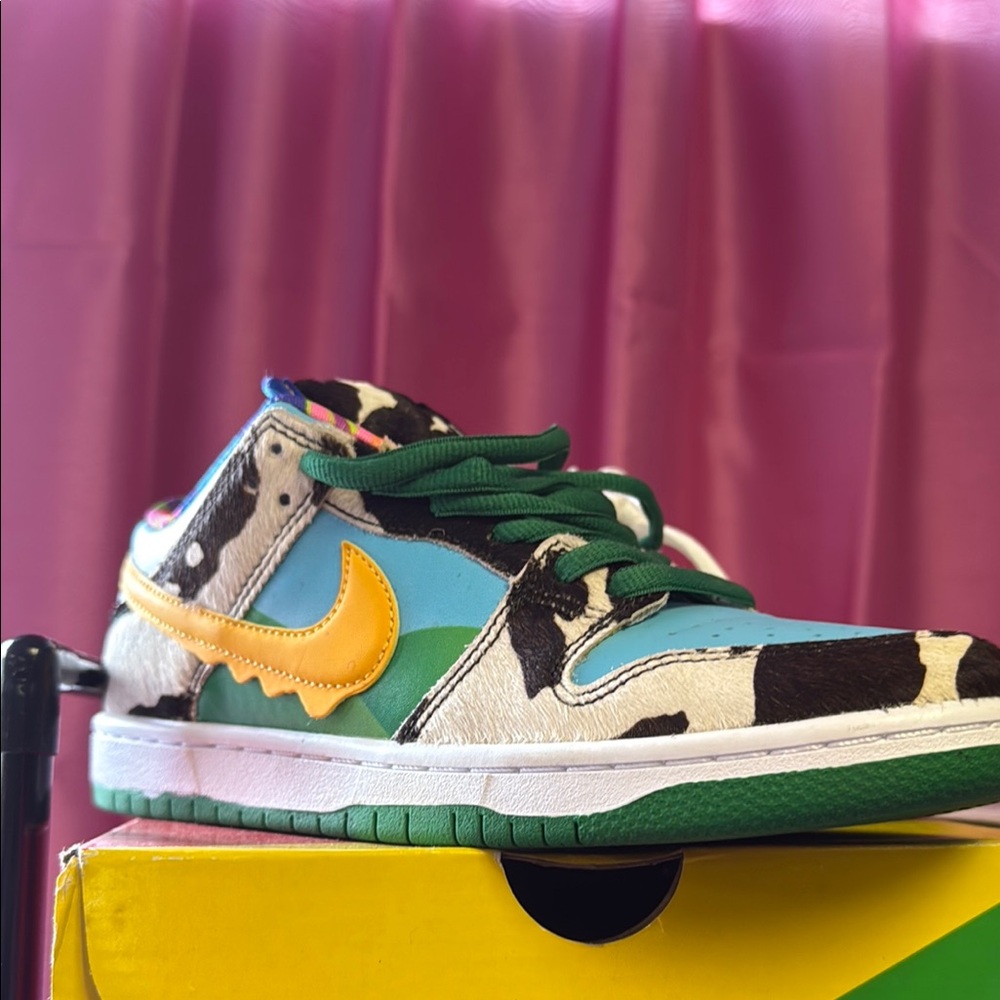 Nike Blue and Yellow Low-Top Sneakers